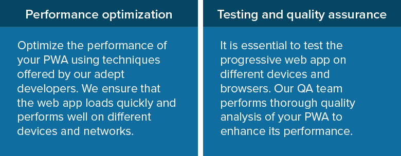 Progressive web applications using full stack