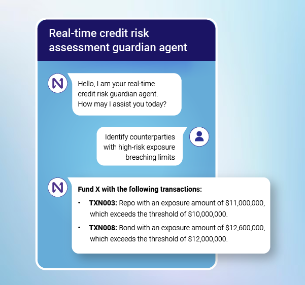 Real-time credit exposure monitor